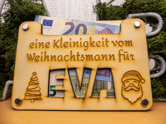 Personalisierte Geldkarte "vom Weihnachtsmann"