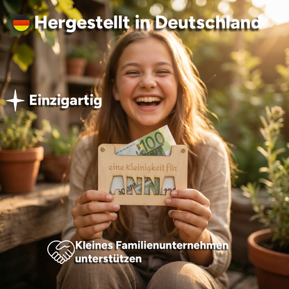 Personalisiertes Geldgeschenk mit Namen