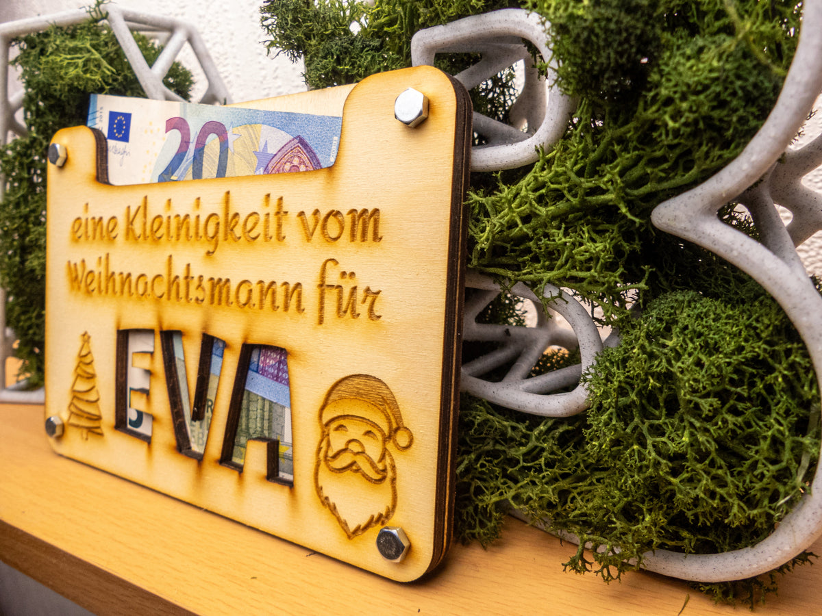 Personalisierte Geldkarte "vom Weihnachtsmann"