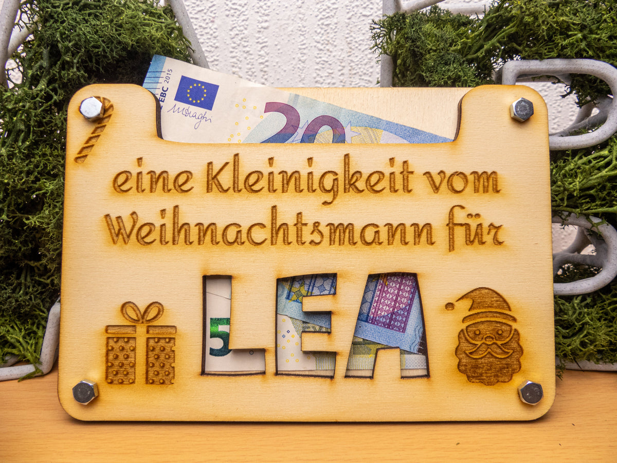 Personalisierte Geldkarte "vom Weihnachtsmann"