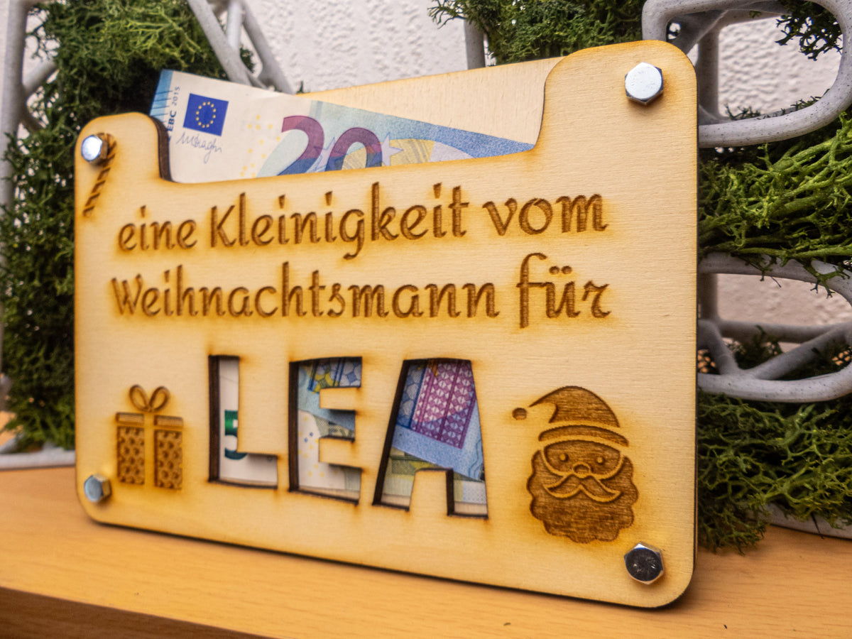 Personalisierte Geldkarte "vom Weihnachtsmann"
