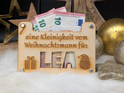 Personalisierte Geldkarte "vom Weihnachtsmann"