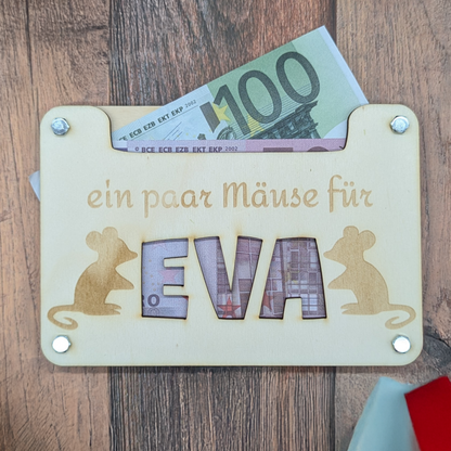 Personalisiertes Geldgeschenk "ein paar Mäuse für___"